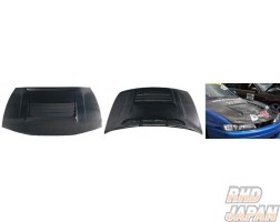 D-Max D1 Spec Bonnet Cooling Hood Black Carbon Fiber - S14 Kouki