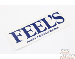 Feel's - Honda Twincam Sticker S - White 4.5x13.5cm