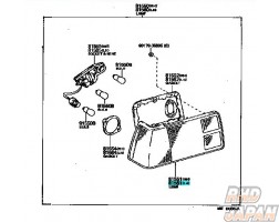 Toyota OEM Redline Tail Light RH Trueno AE86 5/85~