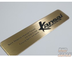 Kansai Service Gold Metal Emblem Black Lettering