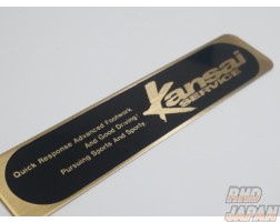 Kansai Service Black Metal Emblem Gold Lettering