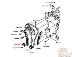 Mitsubishi OEM Timing Chain Guide - Evolution X CZ4A