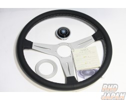 NARDI Classic Steering Wheel Smooth Leather - 380mm Silver Spoke