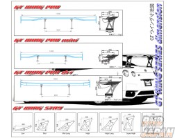 Sard GT Wing Black Mount - Super High Long