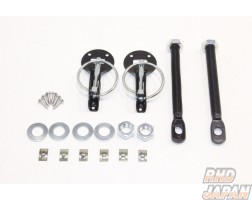 J's Racing Aluminum Bonnet Hood Lock Pin Set - Black Alumite