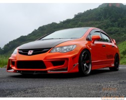 Seeker Ultimate Wide Body Front Lip Spoiler Fender Set FRP - Civic Type-R FD2