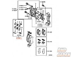 Mitsubishi OEM Caliper Seal Kit Front Brembo - Lancer Evolution CP9A CT9A CT9W