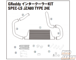 Trust GReddy Spec-LS Intercooler Replacement stay set - JZA80