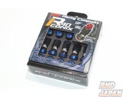 KYO-EI KICS R40 iCONIX Lock & Nut Set Black Body - Blue Aluminum Cap M12 x P1.5