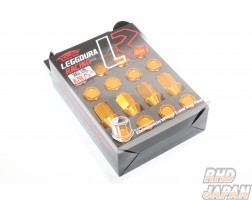 Kyo-Ei Leggdura Racing Lug Nuts and Adapter Set 20pcs - Yellow Gold M12xP1.5