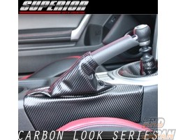 Superior Auto Creative Carbon-Look Side Brake Boot Red Stitch - ZN6