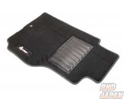 Kansai Service Floor Mat Set Front and Rear Black Stitch - R35 RHD