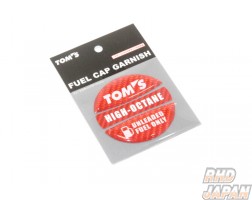 TOM'S High Octane Gas Cap Fuel Sticker - Red