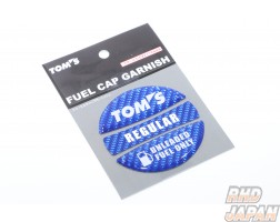 TOM'S Regular Octane Gas Cap Fuel Sticker - Blue