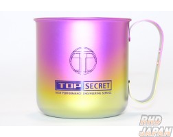 Top Secret Titanium Mug - Pink to Gold Gradation Purple Logo
