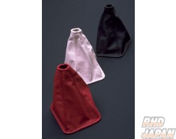 Car Make T&E Vertex Leather Shift Boot Black Red - JZA70