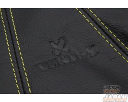 Car Make T&E Vertex Leather Shift Boot Black Gold - S15 5-Speed