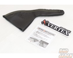 Car Make T&E Vertex Leather Emergency Brake Boot Black Gold - S13 S14 S15