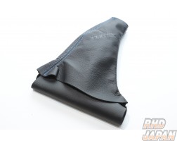 Car Make T&E Vertex Leather Emergency Brake Boot Black Blue - SXE10