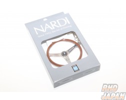 NARDI Classic Steering Wheel Replica Keyring - Wood Grip Polish Spoke