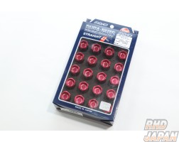 Rays L42 Dura-Nuts Straight Lock and Nut Set 5H - M12 1.25 Red