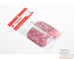 Monster Sport Sports Driving Pedal Cover Set Automatic Transmission Red Alumite - Jimny JB64 Jimny Sierra JB74W