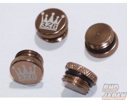 326 Power Duralumin Lug Nut Crown Caps - Bronze