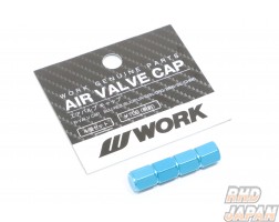Work Wheels Japan Aluminum Air Valve Cap Set - Blue
