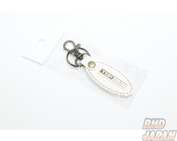 Top Secret Key Ring Leather - White