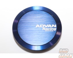 YOKOHAMA Advan Racing Center Cap Full Flat 63mm - Blue Almite