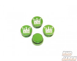 326 Power Duralumin Lug Nut Crown Caps - Green