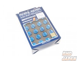 Rays L32 Dura-Nuts Straight Lock and Nut Set 5H - M12 1.25 Blue