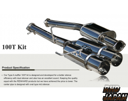 Reinhard #4 A Type 100R Kit Dual Muffler Exhaust System - JZX100 GX100