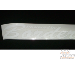 Border Racing Powered By Border Sticker - White
