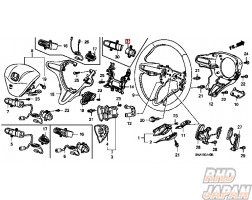 Honda OEM Steering Wheel Auto Cruise Switch Lid Assy - Civic FD2