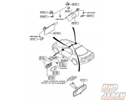 MAZDA OEM Exterior Door Triangle Garnish - Right FD3S RX-7