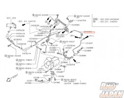 Nissan OEM Turbocharger Water Outlet Tube Assembly - 1449805U16