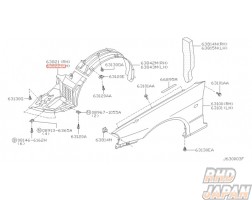 Nissan OEM Front Fender Protector Front Left - Skyline GT-R BNR34