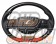 Real Premium Series Steering Wheel C-Shape Black Carbon & Red Leather Red Black Eurostitch Parallel cut - Lexus CT200h IS NX RC GS F