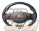 Real Premium Series Steering Wheel D-Shape Black Carbon & White Leather White Black Eurostitch - Lexus IS RC NX CT GS F