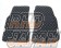 G-Corporation Checkered Floor Mat Set Black x Gray - S14
