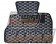 KARO Sisal Floor Mat Set Silver Black - EK2 EK3 EK4 EK9