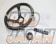 Car Make T&E Vertex Racing Steering Wheel - Gold & Silver