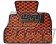 KARO Sisal Floor Mat Set Orange Black - JZA80