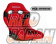 BRIDE ZIEG IV Wide Low Max Full Bucket Seat - Red FRP Shell