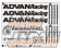 Advan Brand Logo Sticker Sheet Set - Advan Racing GT White