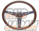NARDI Classic Steering Wheel Wood Polish Flat Spoke - 360mm