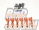 Sard Fuel Injector Set - 850cc Toyota JZX100 JZX110 JZZ30 1JZ-GTE VVT-i Engine