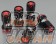 KYO-EI KICS R40 iCONIX Lock & Nut Set Black Body - Red Aluminum Cap M12 x P1.5