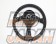 MINE's Leather Steering Wheel Grey Stitch - BNR32